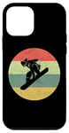 Coque pour iPhone 12 mini Snowboard, style rétro, snowboard