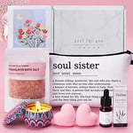 Birthday Pamper Gifts for Sister, Personalised Sister Gifts from Sister Brother Best Friend, Unique Self Care Package Relaxation Spa Pamper Box for Big/Little Sister, Soul Sister Gift Ideas for Women