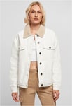 Urban Classics Ladies Oversized Sherpa Denim Jacket Lined Women's Denim Jacket