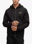 BOSS Saggy Zip Hoodie, Black/Gold