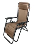 Linea Garden Friend Chaise longue Siesta Pliante Multiposition Marron