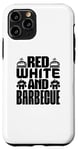 Coque pour iPhone 11 Pro Rouge Blanc et Barbecue - Amusant BBQ Lover