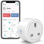 SURFOU Smart Plug Wi-Fi Timer Socket with Energy Monitoring, Mini Remote Control Plug Works with Alexa, Google Home and SmartThings, Light Timers For Home Security, App Smart Life/Tuya, 13A