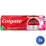 3x Colgate Dentifrice 75 Ml. Max Blanc Infinite