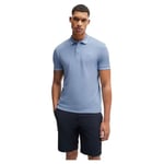 BOSS Mens Paddy Polo Shirt Open Blue M