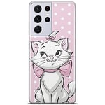 ERT GROUP Coque de téléphone Portable pour Samsung S21 Ultra Original et sous Licence Officielle Disney Motif Marie 002 Parfaitement adapté à la Forme du téléphone Portable, Coque en TPU