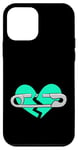 Coque pour iPhone 12 mini Bleu sarcelle Aqua Healing In Progress Teal Aqua Graphic