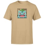 Pokémon Pokédex Bulbasaur #0001 Men's T-Shirt - Tan - XL