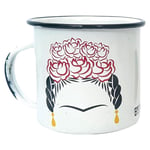 Frida Kahlo with Flowers Enamel Mug - ByMexico