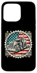 iPhone 15 Pro Max Semi-Trailer Trucker Big Rig American Flag Truck Driver Case