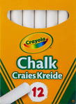 CRAYOLA Anti-Dust White Chalk 12 Count (Pack of 1) | Smooth Texture Makes Writin