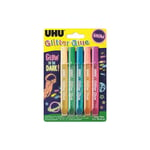 UHU - glitter glue glow in the dark, 10ML, lot de 5 48210