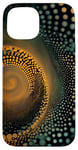 iPhone 15 Enchanting Spiral Dot Art Designs Case