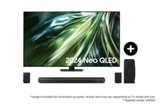 Samsung 2024 75" QN90D Neo QLED 4K TV and Q930D Q-Series Soundbar with Subwoofer and Rear Speakers Phantom Black