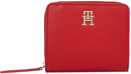 TOMMY HILFIGER TH LOGOTAPE Med ZA AW0AW17408, Portefeuille zippé Femme, Red (Primary Red), OS