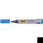 BIC Marking 2300 - Marqueur - permanent - bleu - encre à base d'alcool - 3.1-5.3 mm - paquet de 12