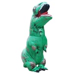 Uppblåsbar dinosauriedräkt Cosplay Maskeraddräkt Halloween Barn grön vuxen grön green adult