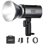 Neewer MS150 LED Video Light with 2.4G/APP Control, 130W 5600K Daylight Mini COB Continuous Output Lighting, 66800lux/1m, CRI 97+/TLCI 98+, 9 Effects, 0-100% PWM Dimming, Bowens Mount Adapter