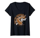 Womens Fear the Whiskered Beast V-Neck T-Shirt