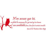 StickHappy SH0050-Rouge Foncé-250x80 Stickers citation fable la Fontaine Rouge Foncé 250 x 80 x 0,1 cm