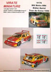 V176 MG METRO 6R4 TOUR DE CORSE 1986 DIDIER AURIOL DECALS VIRATE MINIATURE 1/43