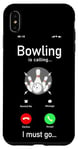 iPhone XS Max Funny Bowling Phone Display Bowling Is Calling I Must Go Case