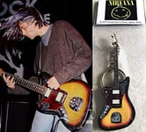 Keychain Guitare Fender Kurt Cobain Jaguar Gauche Nirvana