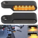 evermotor Mini Flèches LED séquentielles pour moto, homologué E24 12 V 6 LED Indicateur, 2 pièces, universel, alliage d'aluminium moulé sous pression, IP67 étanche