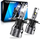 NOVSIGHT Ampoule H4 LED Voiture - 13000LM 6500K Blanche Puissante 60W 400% Luminosité Lampes de Phares Remplacement pour Kit de Conversion Halogène Auto Moto