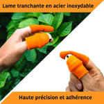 (Lot de 2) Outils de jardinage pour la cuisine et le jardin - Femmes - Outils de jardinage pour couper les légumes, ciseaux à gazon - Couteau à pouce de jardinage