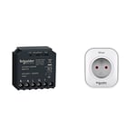 Schneider Electric - Wiser - micromodule encastré - zigbee - pour interrupteur lumineux - CCT5011-0002W & Wiser - prise connectée/répéteur zigbee 13A - CCTFR6500