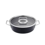 Fissler Adamant Cocotte En Aluminium (28 cm, 4,3 l) Sautoir Avec Revêtement Antiadhésif, Avec Couvercle En Verre, Compatible Induction