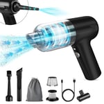 TEPENAR Mini Handheld Vacuum Cleaner - 3 in 1 Cordless Car Vacuum with Brushless Motor 12000PA Strong Suction Portable Hand Vacuum for Pet Car Office Keyboard Home and Pet Hair Cleaning