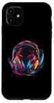 iPhone 11 Headphones Music DJ Colourful Music Lover Music Headphones Case