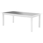 Table de jardin extensible Allure gris & blanc 12 places en aluminium traité époxy - Hespéride