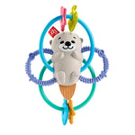 Fisher-Price Loutre à Tordre et Mordiller hochet haltère pour bébé à mordiller, sans BPA avec Anneaux Flexibles pour Les Nouveau-nés, Jouet d'Éveil, Dès 3 Mois, HJW12