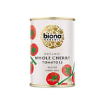 Biona Organic Whole Cherry Tomatoes 400 g - In Rich Tomato Juice - Grown on Organic Italian Sustainable Farms - No Added Salt or Sugar, Citric Acid Free - Vegan PACK OF 12