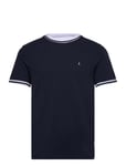 Original Penguin Org Piq Tee Ribbed T Blå