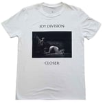 Joy Division T Shirt Classic Closer Band Logo Official Mens White XL