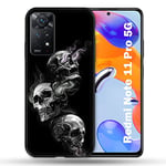 Coque pour Xiaomi Redmi Note 11 Pro / 11 Pro 5G Tete de Mort Triple