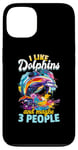 Coque pour iPhone 13 Drôle de dauphin animal I Like Dolphins And Maybe 3 People