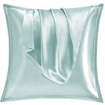 Vielit Taie Oreiller Satin 65x65 Lot de 2,pour Cheveux,Similaire Aux Taie d Oreiller en Soie,Housse de Coussin 65x65,Taies d'oreillers certifié Oeko-Tex Vert