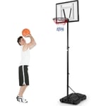 Costway - Panier de Basket-Ball sur Pied avec Hauteur Réglable à 8 Niveaux 172-305 cm, Ensemble de Basketball avec Tube Central Amovible Base de 32