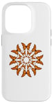 Coque pour iPhone 14 Pro Petit papillon – Motif floral mandala orange