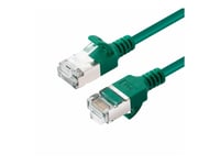 Microconnect - Nettverkskabel - Rj-45 (Hann) Til Rj-45 (Hann) - 25 Cm - U/Ftp - Cat 6A - Halogenfri, Uten Hindringer, Slank - Grønn