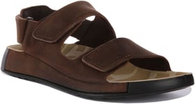 Ecco 2nd Cozmo Adjustable Triple Strap Footbed Mens Mules Cocoa UK 5 - 13