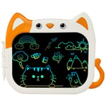 JOEAIS Tablette Dessin Enfant, 10 Pouces tablette Ecriture Enfant, Chat De Dessin Animé Tablette Graphique Enfant, Jouets et Cadeaux pour Garçons et Filles âgés de 3 4 5 6 7 8 9 10 ans (Orange)