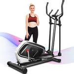 Profun Elliptique Fitness 16 Niveles Résistance Contrôle Electrónico,Contrôle électronique, Affichage LCD, APP Support,Volant de 16 Livres,Charge maximale 390 LB (2023)