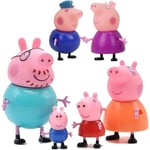 Cartoon Movie Pig Family 6-Pack Roll, Pappa Gris, Mamma Gris, Mormor Gris, Morfar Gris (6 stycken)