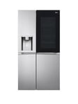 Lg Instaview Thinq Gsxv91Bsae Wifi Connected American-Style Fridge Freezer - Stainless Steel